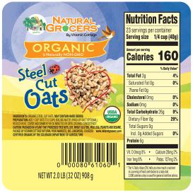 Oats Steel Cut Org 2 Lb