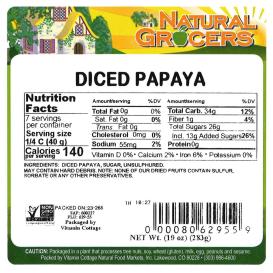 Papaya Diced Non-gmo 10 Oz