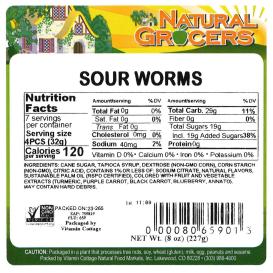 Sour Worm Non-gmo 8 Oz