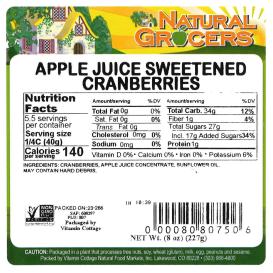 Cranberries Tart Aj Swtnd 8 Oz