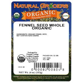 Fennel Seed Whole Org 4 Oz