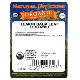 Lemon Balm Leaf C/s Org 2 Oz