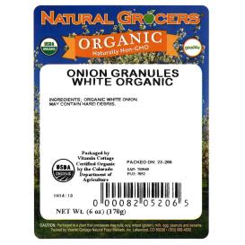 Onion Granules White Org 6 Oz