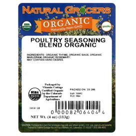 Poultry Seasoning Blnd Org 4 Oz