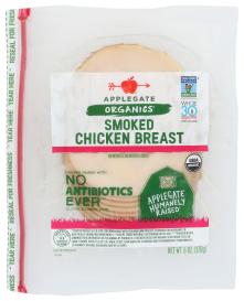 Organic Sliced Smoked Chicken Breast (silver) 6 Oz