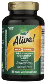Alive! Max3 No Iron 180 Tab