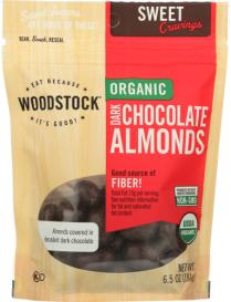 Organic Dark Chocolate Almonds 6.5 Oz