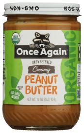Peanut Butter Smooth Org 16 Oz