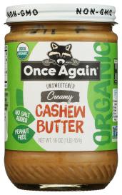 Cashew Butter Org 16 Oz