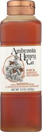 Ambrosia Raw Strained Honey Squeeze Bottle 23 Oz