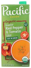 Organic Light In Sodium Creamy Roasted Red Pepper & Tomato Soup 32 Oz