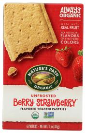 Organic Fair Trade Unfrosted Berry Strawberry Toaster Pastries 11 Oz