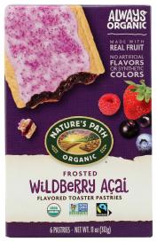 Organic Fair Trade Frosted Wildberry Acai Toaster Pastries 11 Oz