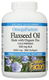 Org Flaxseed Oil 1000mg 360 Cap