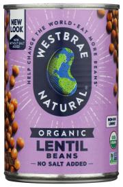 Organic No Salt Added Lentil Beans 15 Oz
