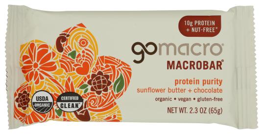Organic Gluten-free Vegan Sunflower Butter Chocolate Protein Macrobar 2.3 Oz