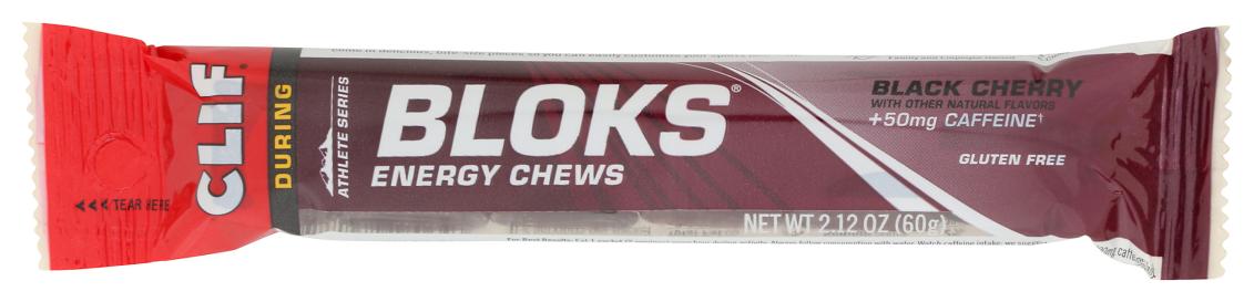 Gluten-free Black Cherry Bloks With Caffeine Energy Chews 2.1 Oz