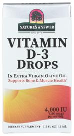 Vitamin D-3 Drops 4000 Iu .5 Oz 0.5 Oz