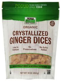 Organic Crystallized Ginger Dices 16 Oz