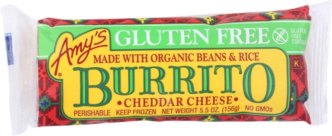 Gluten-free Cheddar Cheese Beans & Rice Burrito 5.5 Oz