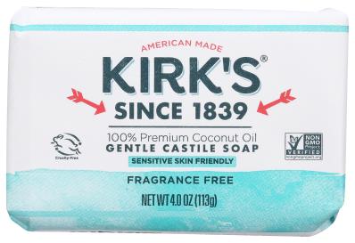 Castile Bar Soap Fragrance Free 4 Oz