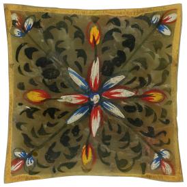 Incense Plate Sqr Pntd Soapstn 1 Ct