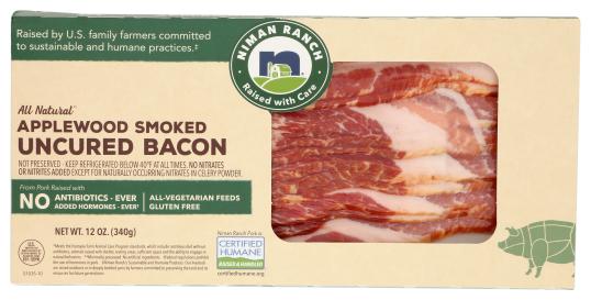 Applewood-smoked Uncured Pork Bacon (bronze) 12 Oz