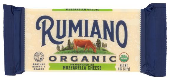 Organic Pasture-raised Low-moisture Part-skim Mozzarella Cheese 8 Oz