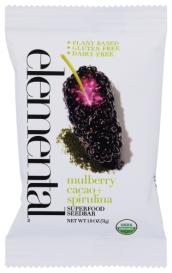 Organic Gluten-free Mulberry Cacao Spirulina Superfood Seedbar 1.8 Oz