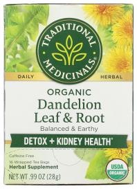 Organic Dandelion Leaf & Root Herbal Tea 16 Ct