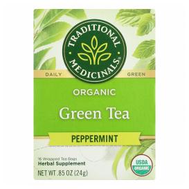 Organic Peppermint Green Tea 16 Ct