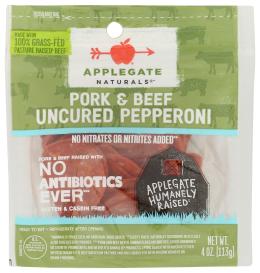 Uncured Beef & Pork Pepperoni Mini-slices (bronze) 4 Oz