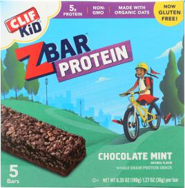 Gluten-free Chocolate Mint Protein Zbar Whole Grain Crispy Snack Bars 1.27 Oz