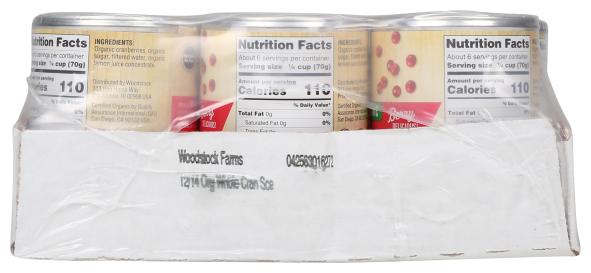 Organic Whole Cranberry Sauce 14 Oz