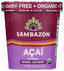 Organic Acai Berry Sorbet 16 Oz