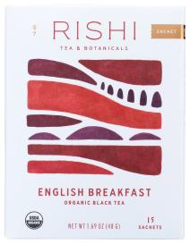 Organic English Breakfast Black Tea 15 Ct