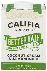 Better Half Unsweetened Coconut Cream & Almondmilk Creamer 16.9 Oz
