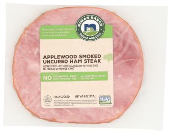 Applewood-smoked Uncured Pork Ham Steak (bronze) 8 Oz
