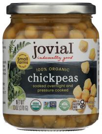 Organic Chickpeas Glass Jar 13 Oz
