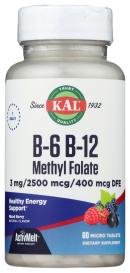 B-6 & B-12 Methyl Folate Rasp 60 Tab