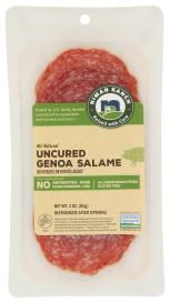 Sliced Uncured Pork Genoa Salame (bronze) 3 Oz