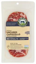 Sliced Uncured Pork Capocollo (bronze) 3 Oz