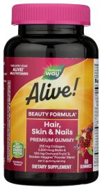 Alive! Hair Skin Nails Gummy 60 Gum