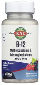 B-12 Methyl & Adenosyl Berry 60 Tab