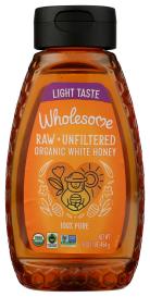 Organic Fair Trade Raw Unfiltered White Honey Squeeze Bottle 16 Oz