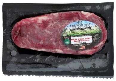 Regenerative 100% Grassfed Beef New York Strip Steak (gold) 8 Oz