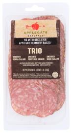 Uncured Sliced Pork Genoa Salami Trio (bronze) 6 Oz