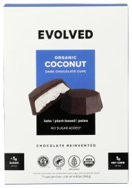 Organic Keto Paleo Vegan Coconut Dark Chocolate Cups 4.93 Oz