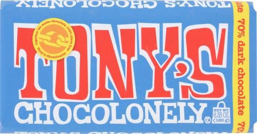 Fair Trade 70% Dark Chocolate Bar 6.35 Oz