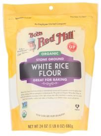 Organic Gluten-free Stone-ground White Rice Flour 24 Oz